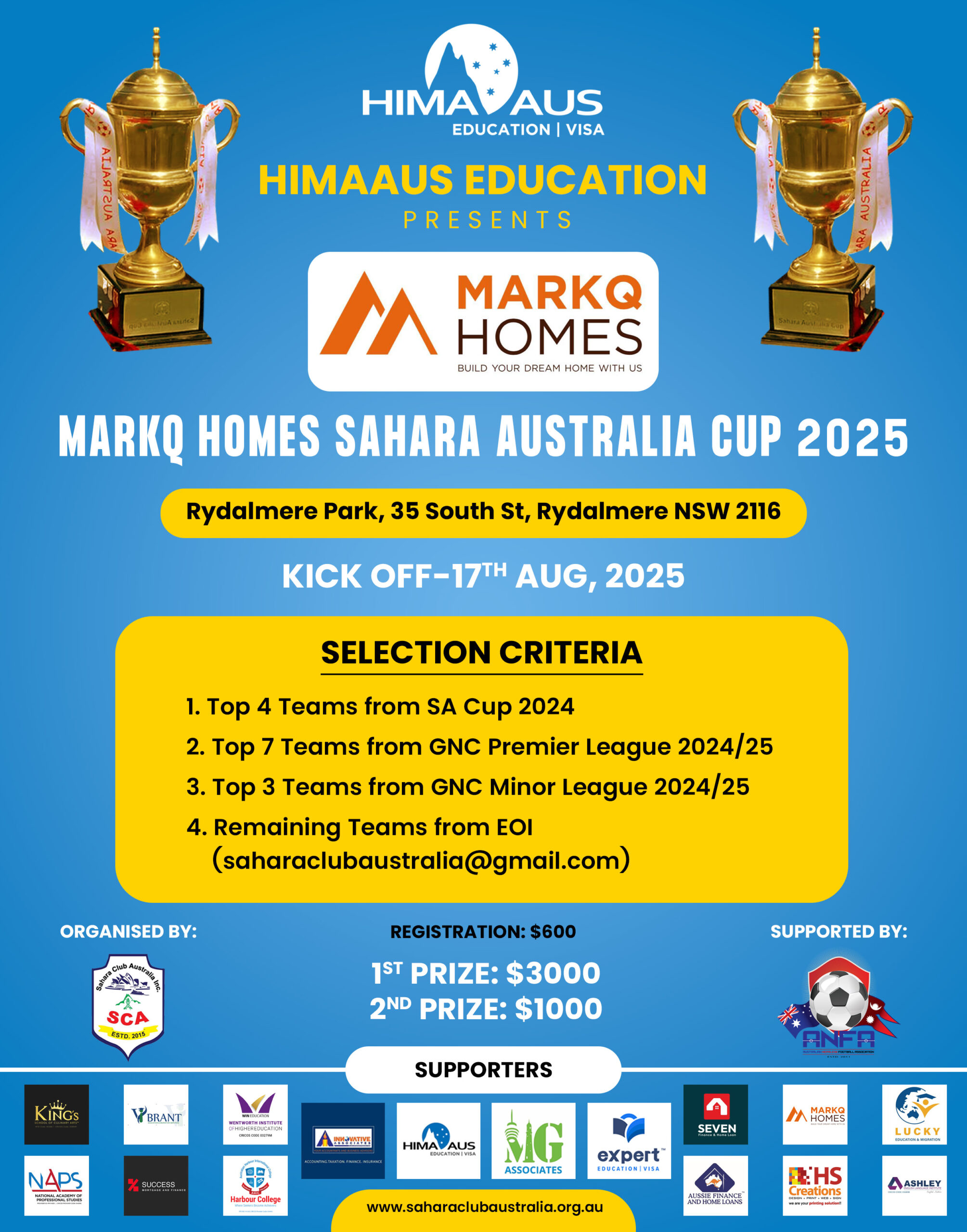 MarkQ Homes Sahara Australia Cup 2025